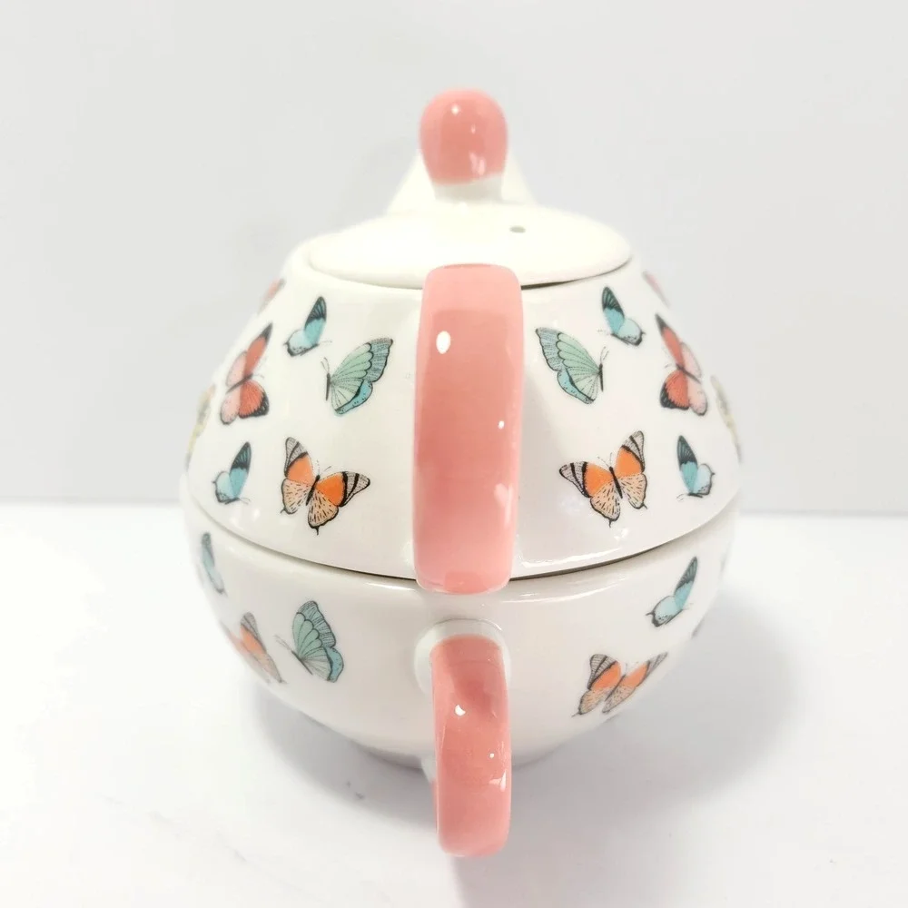 Elum‎ Designs Tea For One Set Cup and Teapot Butterflies